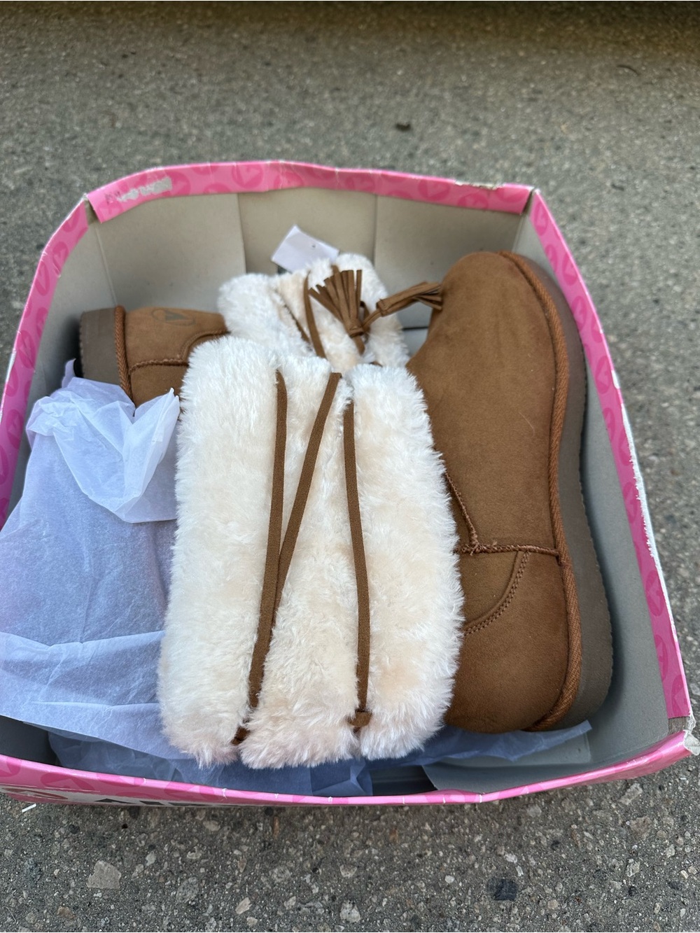 Kids Cozy Faux-Fur Lined Boots - Brown